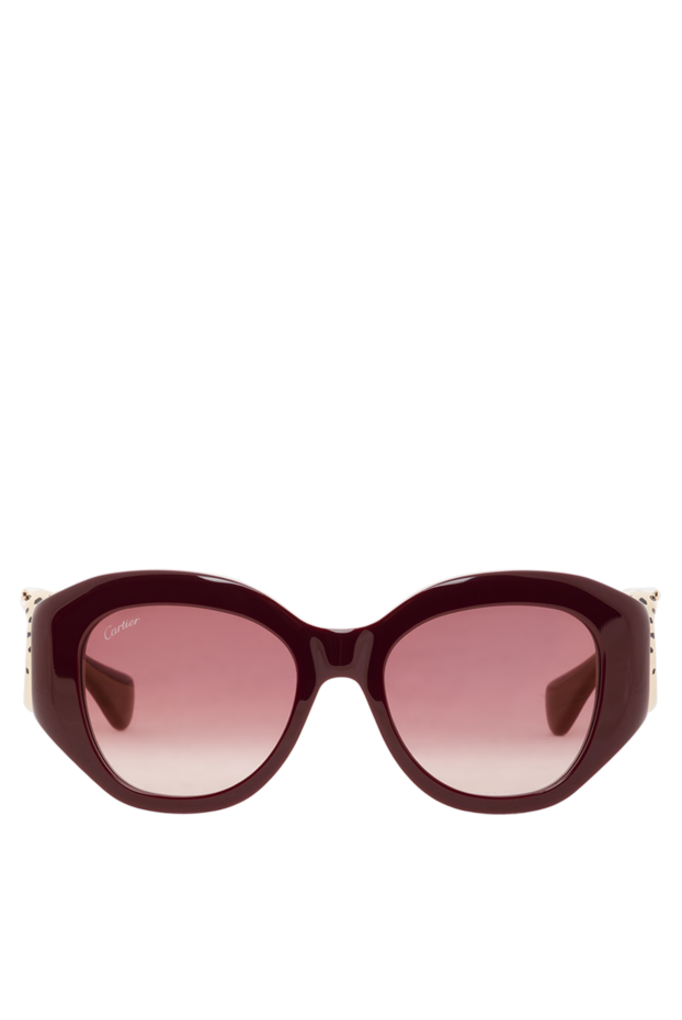 Cartier dynasty rectangle women's sunglasses burgundy 187957 - photo 1