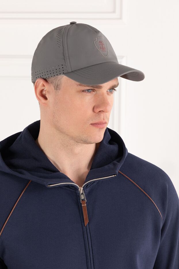 Brunello Cucinelli lightweight gray sports cap with ventilation inserts
 187976 - photo 3