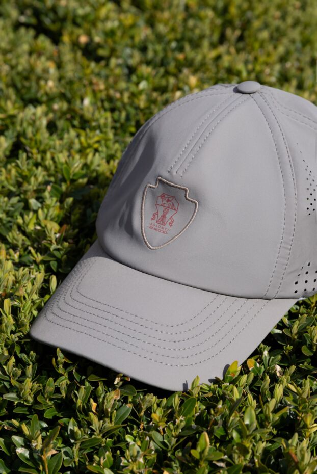 Brunello Cucinelli lightweight gray sports cap with ventilation inserts
 187976 - photo 2