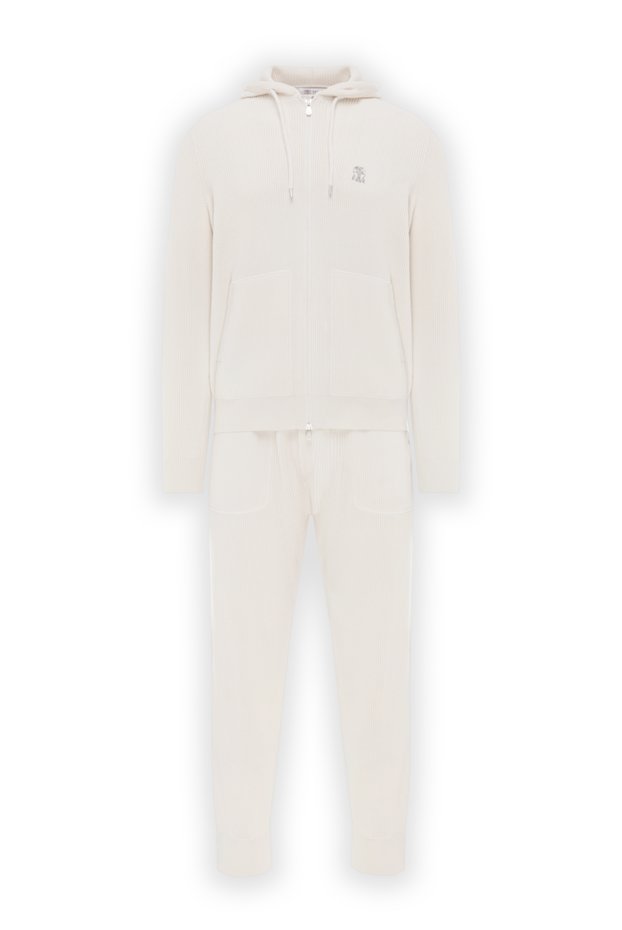 Brunello Cucinelli white cotton tracksuit with hood 187988 - photo 1