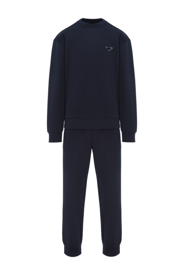 Prada спортивный костюм с логотипом темно-синий мужской 187990 - фото 1