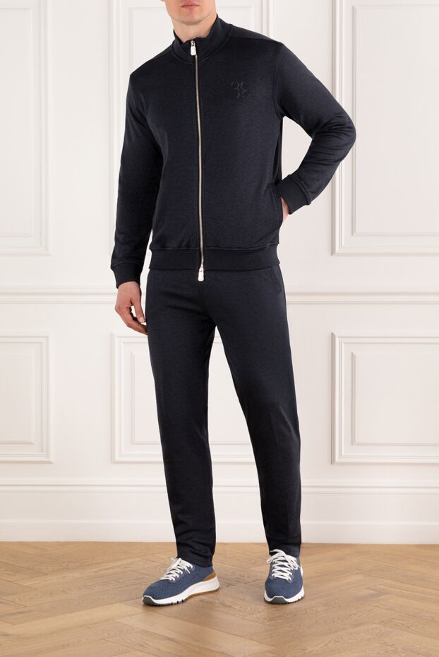 Billionaire gray men's cotton and silk sports suit 188025 - photo 2