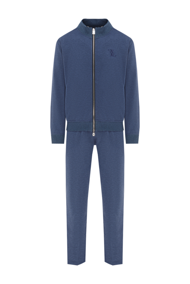 Billionaire minimalist blue suit with a zipper 188026 - photo 1