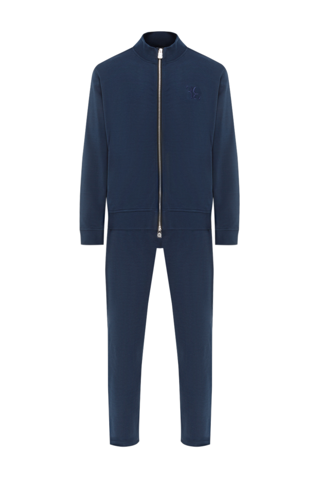 Billionaire dark blue soft cotton suit with a hood and zip-up closure
188028 - photo 1