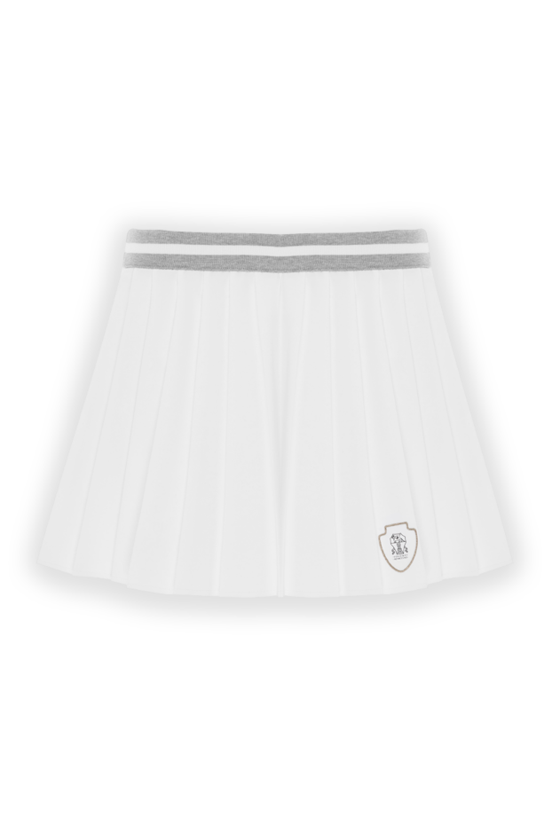 Юбка Pleated из высокотехнологичного поплина с логотипом - фото 1