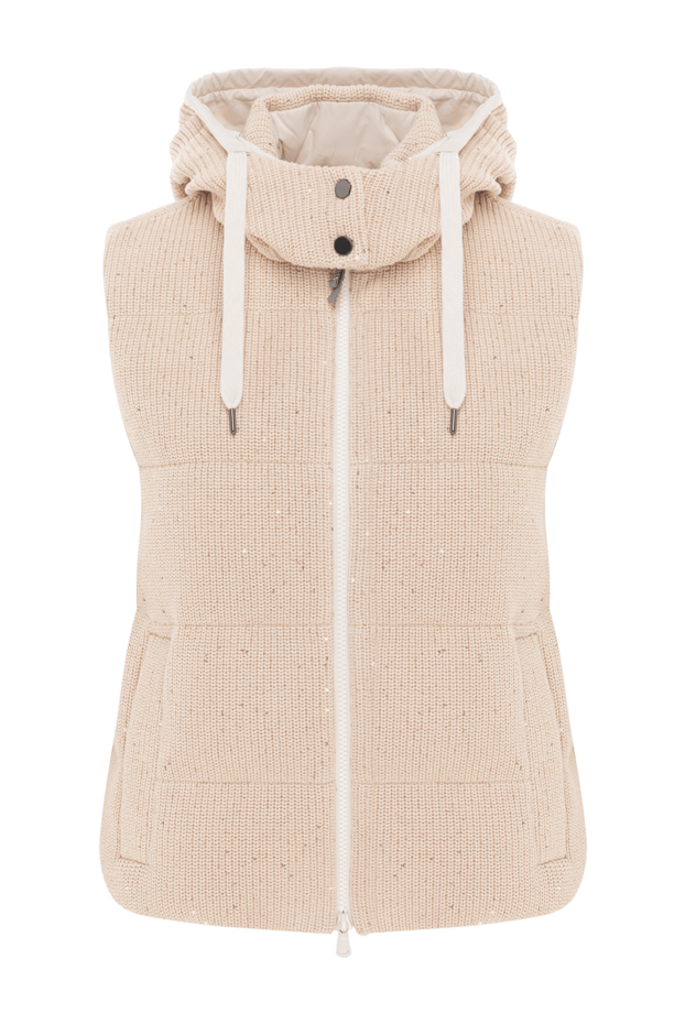 Brunello Cucinelli ағылшын қабырғасында мақта трикотаждан тігілген, көздің жауын алатын мамық кеудеше 188047 - фото 1