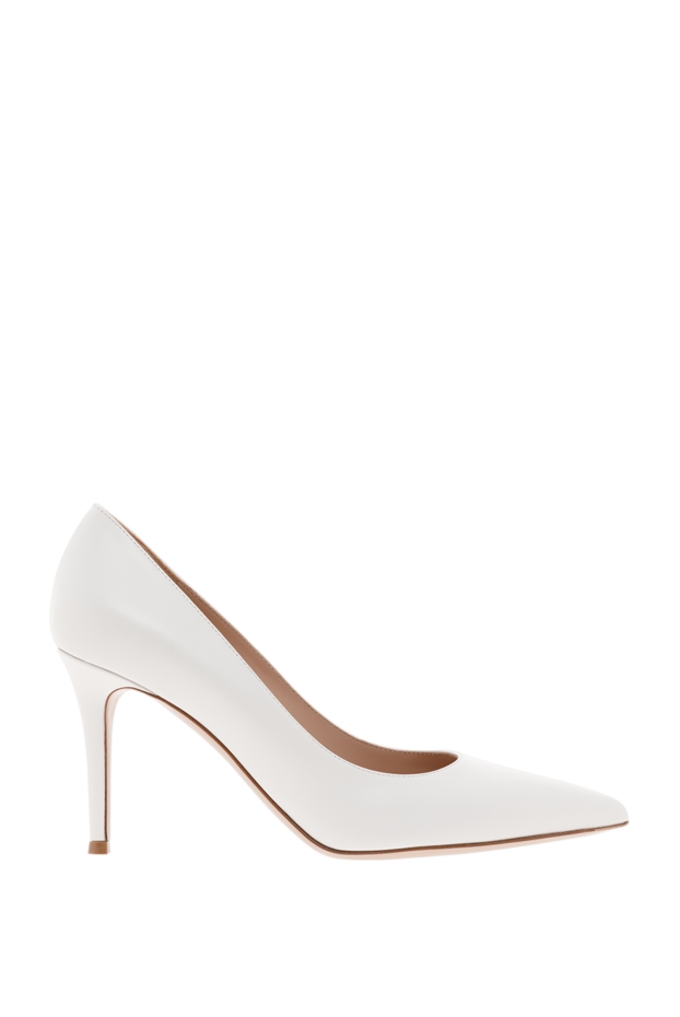 Gianvito 85 ақ былғары өкшелі туфли - фото 1