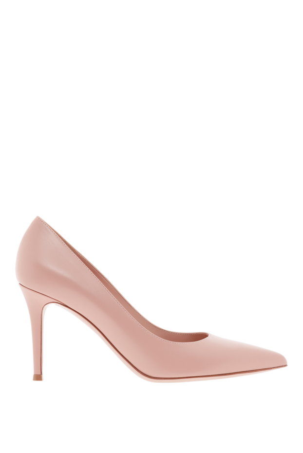 Gianvito Rossi кожаные туфли на каблуке gianvito 85 бежевые 188066 - фото 1