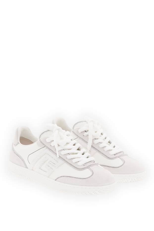 Balmain swan sneakers in white calfskin and suede 188069 - photo 3