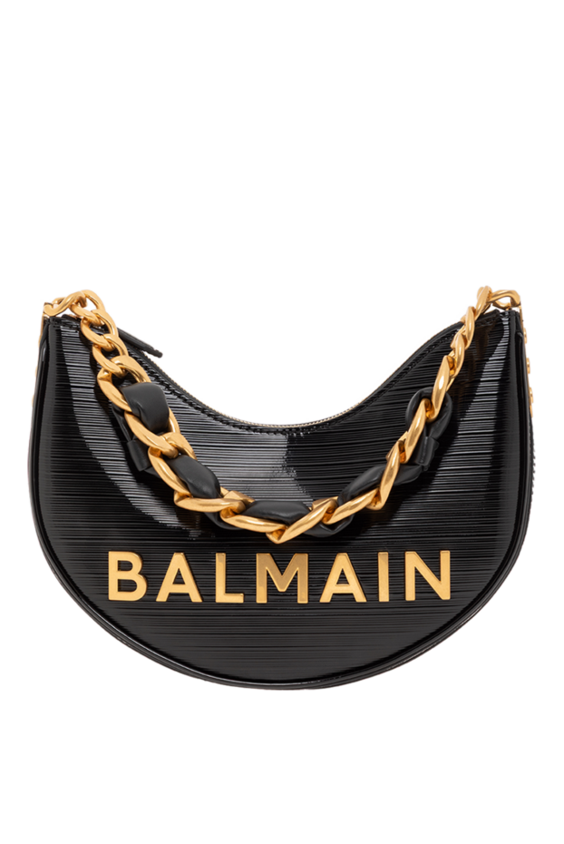 Balmain soft moon 1945 bag in embossed calfskin black 188073 - photo 1