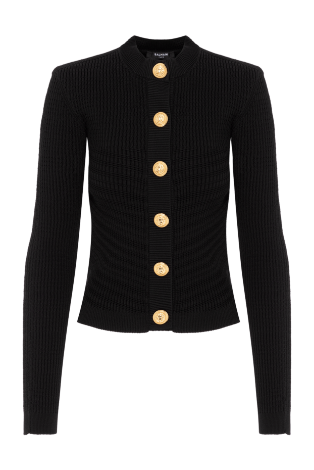 Balmain knitted cardigan black with buttons 188083 - photo 1