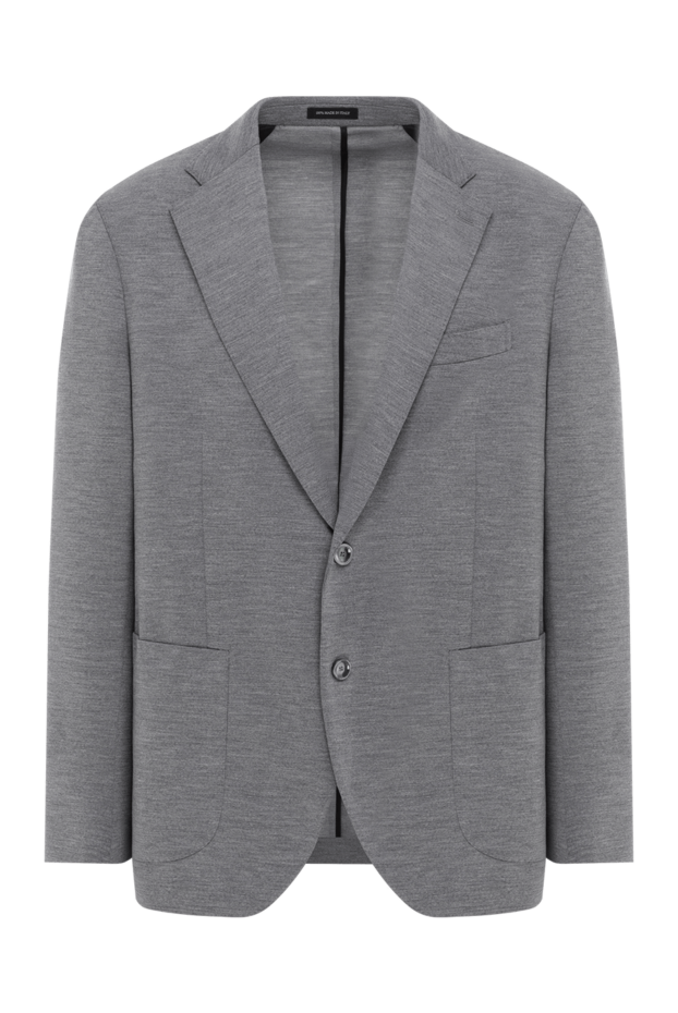 Sartoria Latorre gray men's single-breasted wool and cotton jacket 188100 - photo 1
