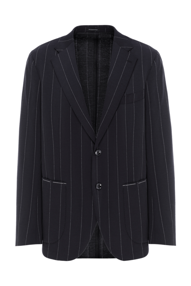 Sartoria Latorre dark blue striped men's jacket single-breasted 188103 - photo 1
