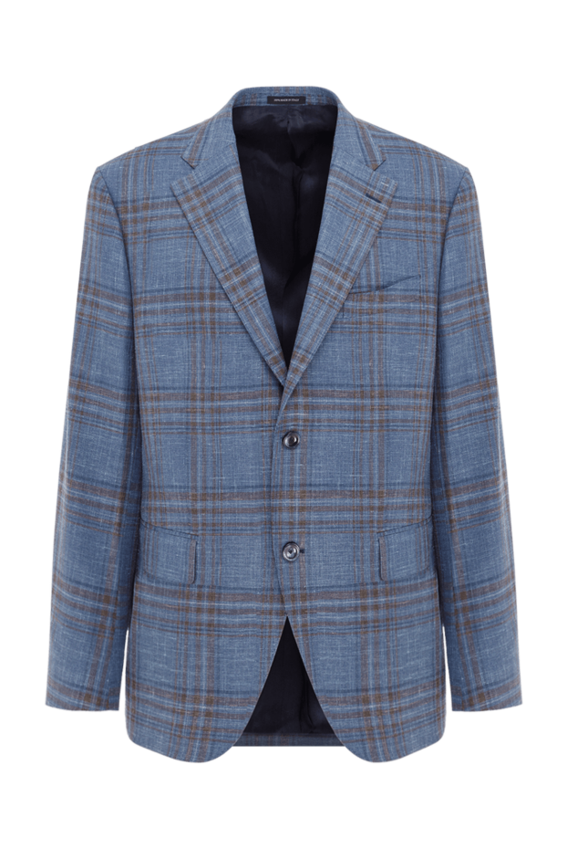 Sartoria Latorre blue men's checkered single-breasted jacket 188105 - photo 1