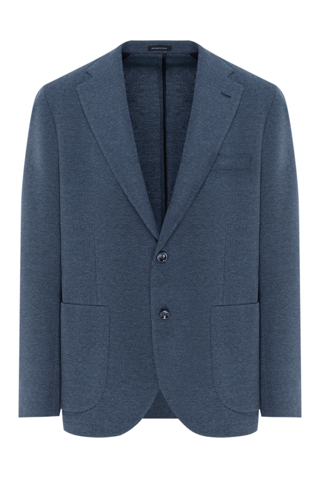 Sartoria Latorre a chunky knit soft fit jacket in a muted blue-grey shade 188108 - photo 1