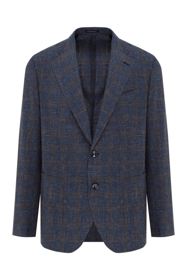 Sartoria Latorre blue men's jacket made from a wool-cotton-linen blend 188120 - photo 1