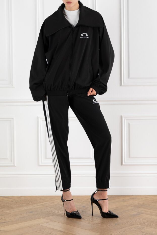Balenciaga женская спортивная куртка с высоким воротником и облегающие брюки 188145 - фото 2