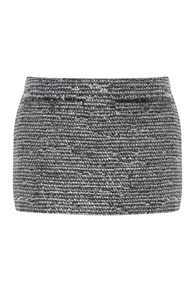 Gucci tweed mini skirt with stripes gray 188176 - photo 1