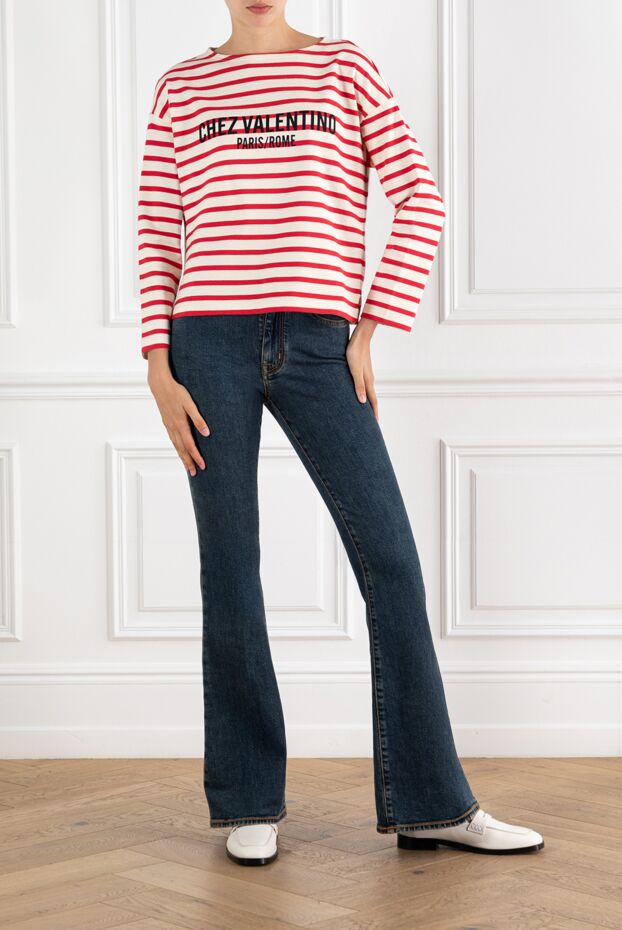 Valentino chez print red striped jumper 188185 - photo 2