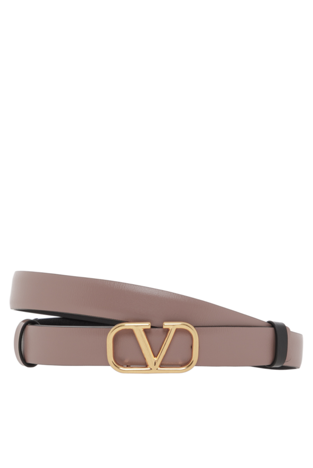 Valentino vlogo signature reversible beige calfskin belt 188216 - photo 1