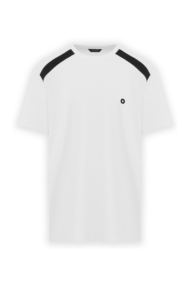 Stefano Ricci men's t-shirt white with black inserts and logo 188227 - photo 1