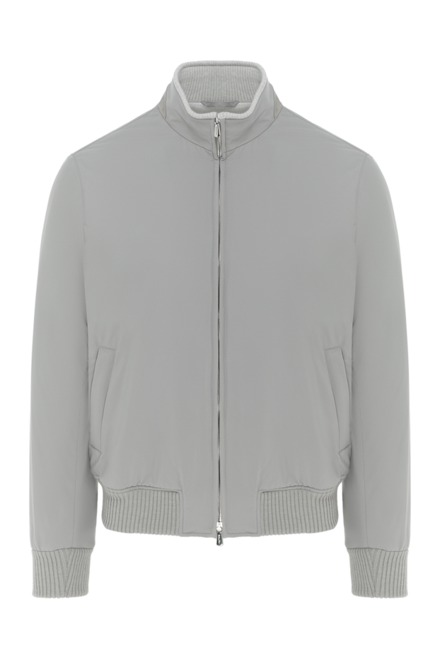 Enrico Mandelli grey bomber jacket with contrast collar men's 188239 - photo 1