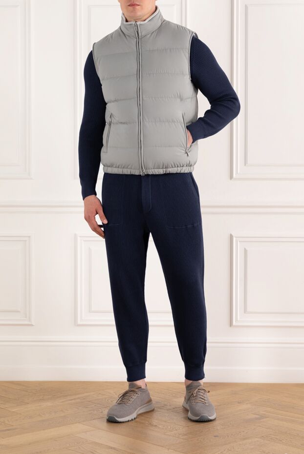 Enrico Mandelli men's gray down vest with zipper 188254 - photo 2