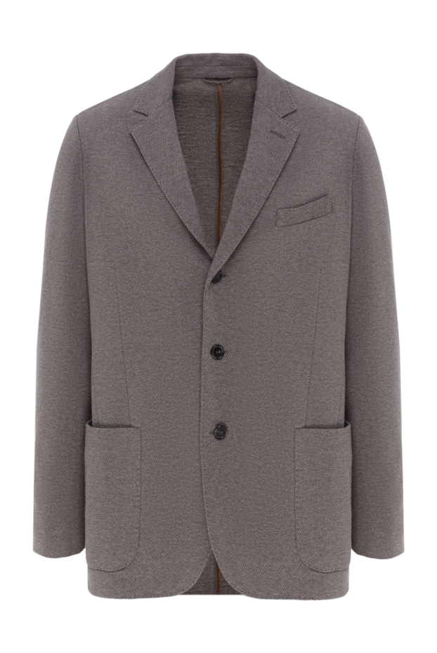 Enrico Mandelli gray three-button jacket with patch pockets 188263 - photo 1