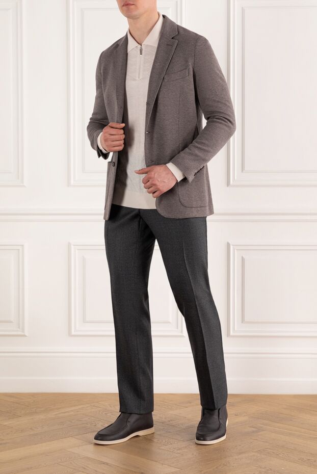 Enrico Mandelli gray three-button jacket with patch pockets 188263 - photo 2