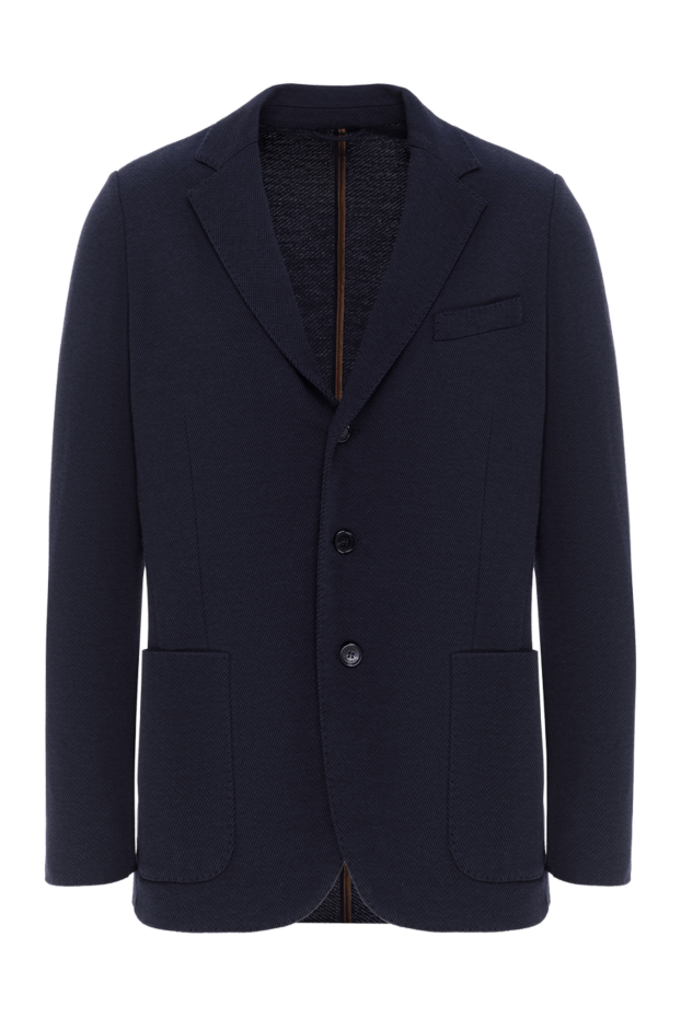 Enrico Mandelli men's premium cashmere jacket in blue 188284 - photo 1