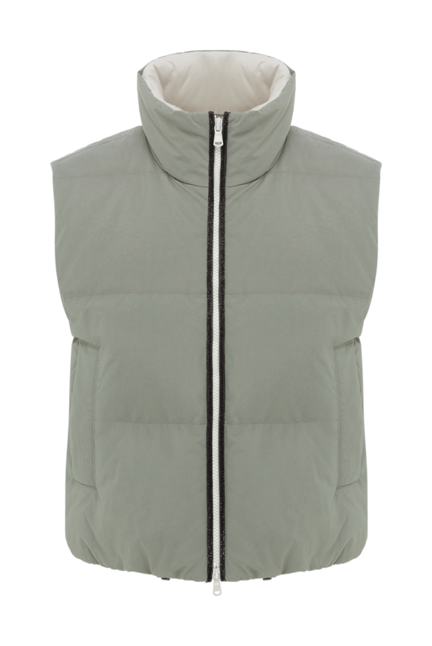 Brunello Cucinelli сыдырмалы және биік жағасы бар мамық жилет 188399 - фото 1
