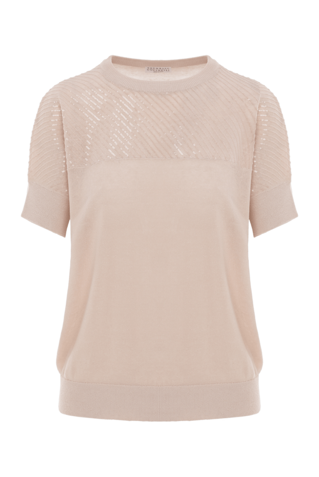 Brunello Cucinelli loose fit jumper made of linen blend with sequins 188429 - photo 1
