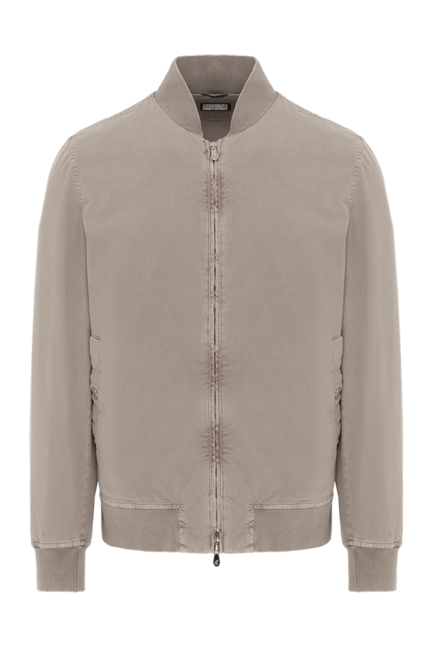 Brunello Cucinelli men's bomber jacket beige cotton 188681 - photo 1