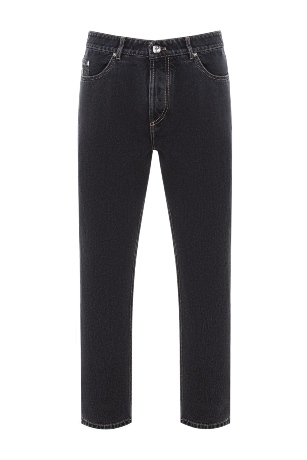 Brunello Cucinelli men's black five pocket cotton jeans 188684 - photo 1