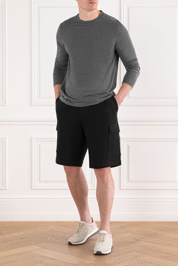 Brunello Cucinelli cotton jersey cargo shorts with patch side pockets black
 188692 - photo 2
