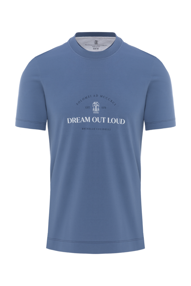 Brunello Cucinelli dream out баспасы бар көк мақта-матадан жасалған жейде 188716 - фото 1