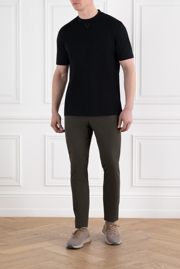 Brunello Cucinelli кәдімгі қара мақтадан жасалған мойын жейде 188771 - фото 2