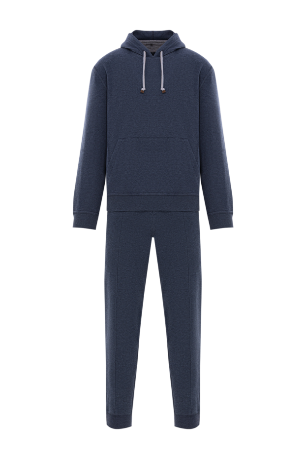 Brunello Cucinelli cotton tracksuit with hood and kangaroo pocket blue
188827 - photo 1