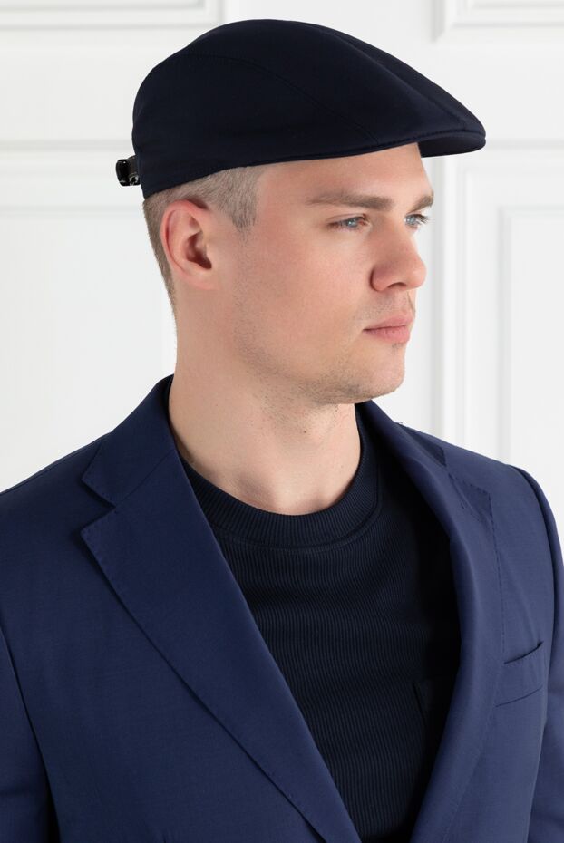 Brunello Cucinelli dark blue wool cap for men 188841 - photo 2