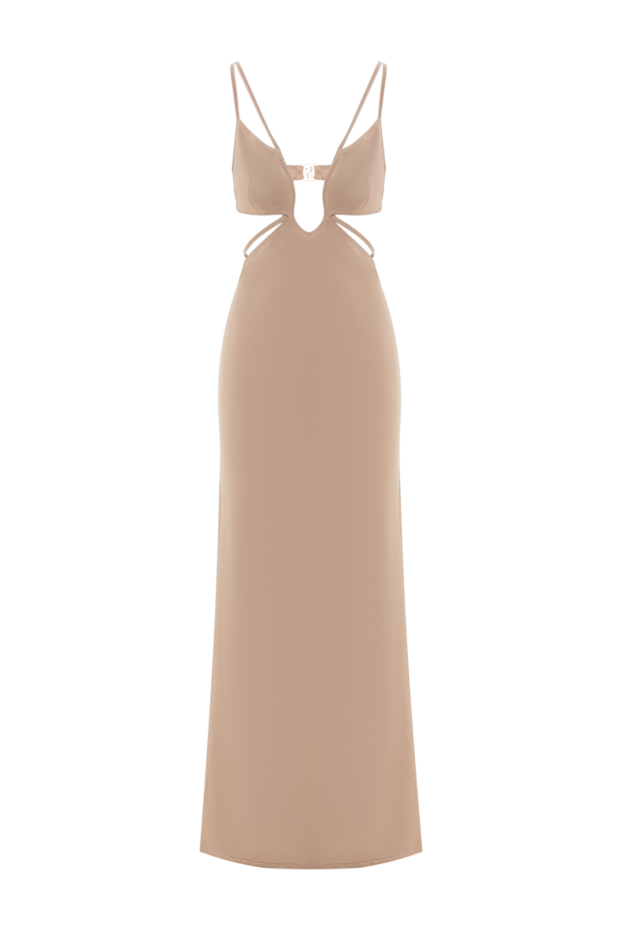 Moeva calla dress ankle length knit dress with cutouts and accents on the straps beige 188957 - photo 1