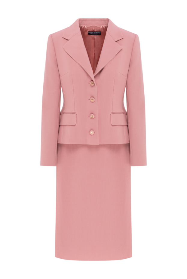 Dolce & Gabbana dolce pink single breasted wool crepe jacket with skirt 188996 - photo 1