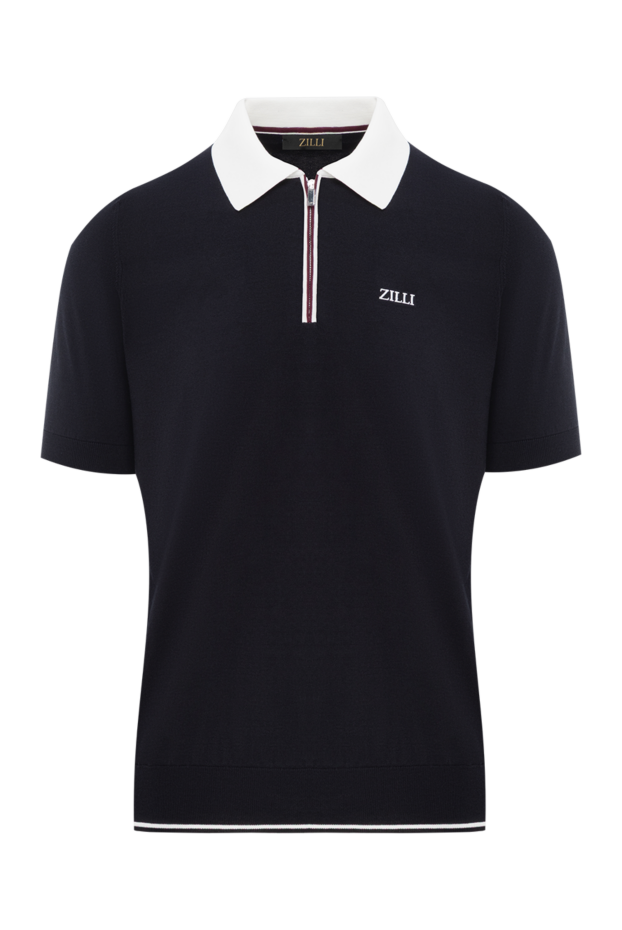 Zilli поло на молнии темно-синего цвета zilli golf
из хлопка 189014 - фото 1
