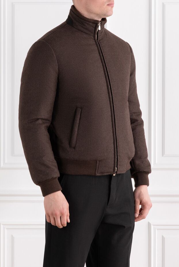 Enrico Mandelli warm down jacket made of soft wool and cashmere with a high collar and a textured elastic band
 189092 - photo 3
