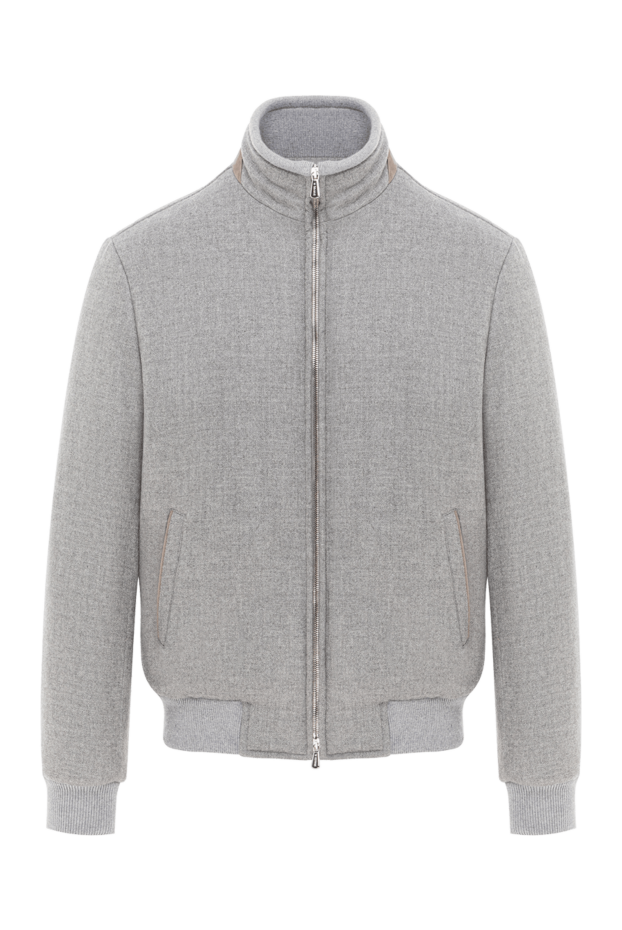 Enrico Mandelli gray short down jacket made of wool and cashmere for men 189093 - photo 1