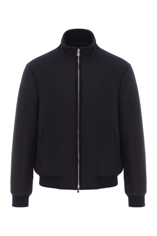 Enrico Mandelli blue short down jacket made of wool and cashmere for men 189094 - photo 1