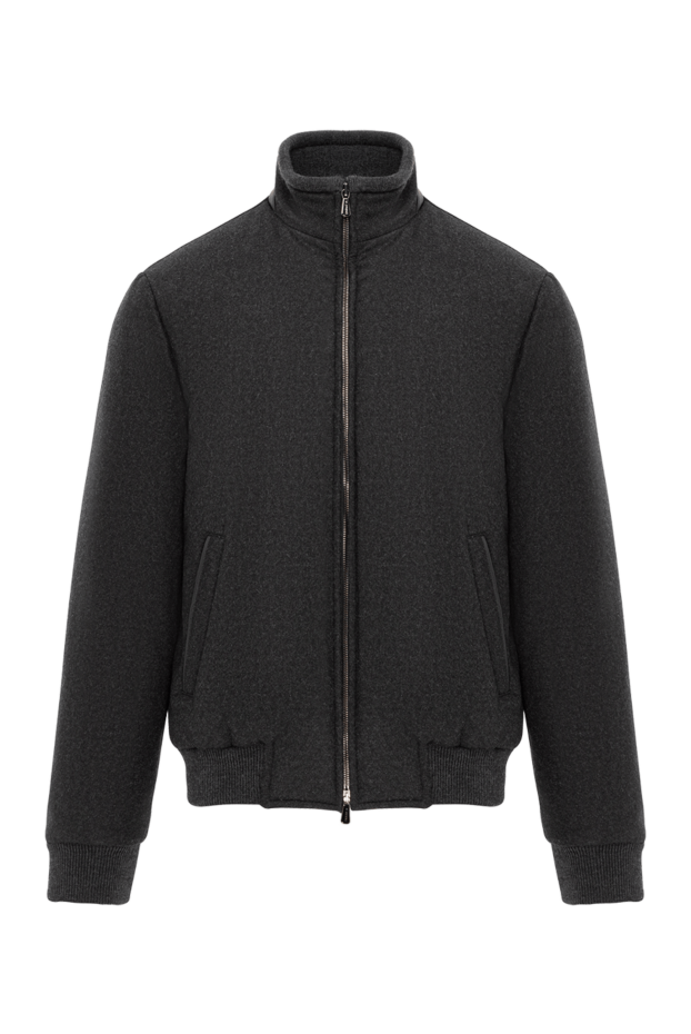 Enrico Mandelli men's short down jacket made of wool and cashmere gray 189096 - photo 1