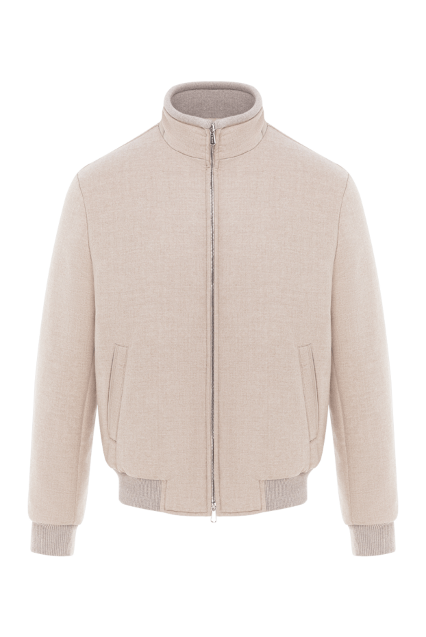 Enrico Mandelli beige short down jacket made of wool and cashmere for men 189099 - photo 1