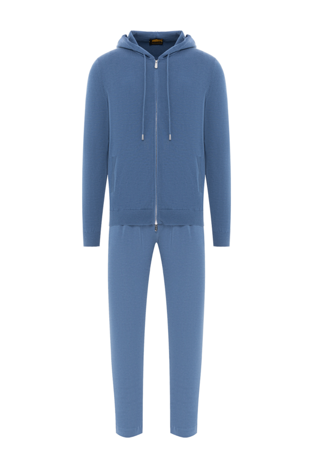 Svevo blue men's cotton cashmere hooded tracksuit 189135 - photo 1