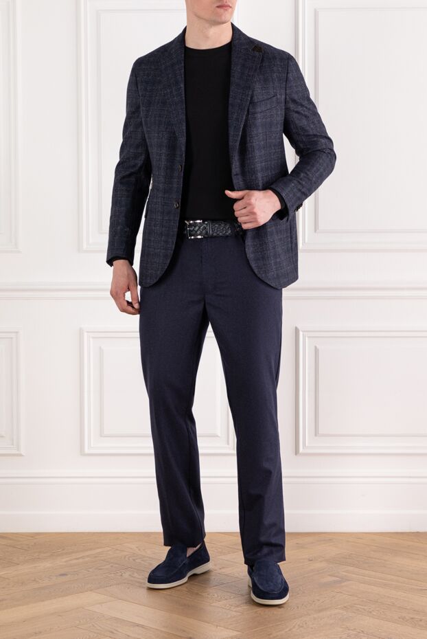 Corneliani black wool sweater for men with logo 189140 - photo 2