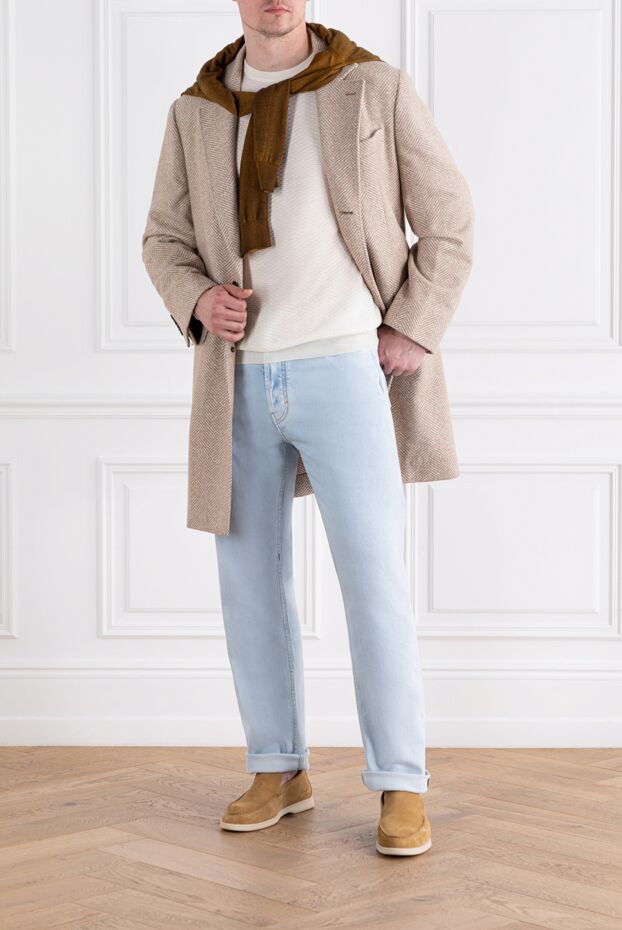 Corneliani milk wool jumper with textured knit and round neck
 189147 - photo 2